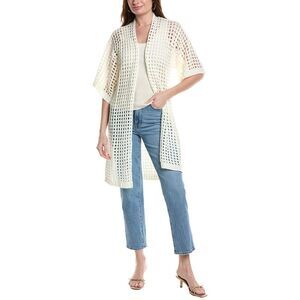 Rain + Rose Womens Cardigan, White